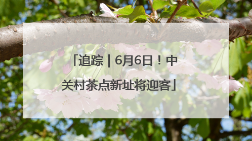 追踪｜6月6日！中关村茶点新址将迎客